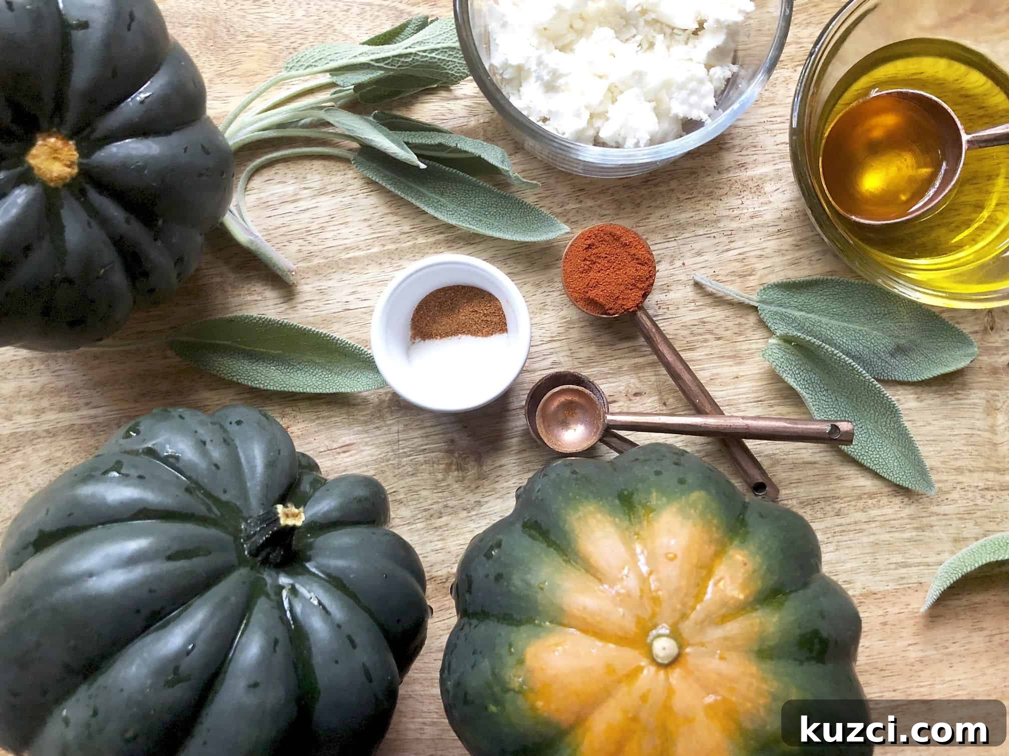 Spicy Roasted Acorn Squash with Crumbled Feta Recipe 2 spicy roasted acorn squash with feta crumbles
