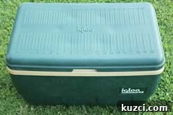Empty ice cooler
