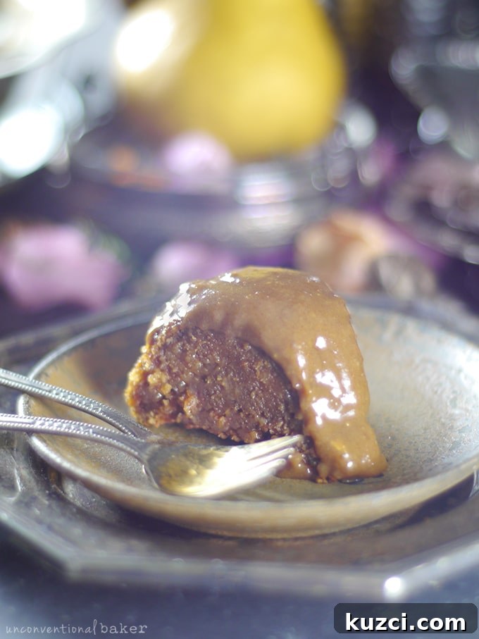 Moist Pear Cake with Caramel Sauce 6 Pear Cake with a Caramel Sauce {Free from: Gluten, Dairy, Eggs, Refined Sugar, and Oil}