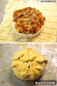 Caramelized Onion Baked Brie Crescent Ring (Brie en Croute) 13 Caramelized onion brie en croute