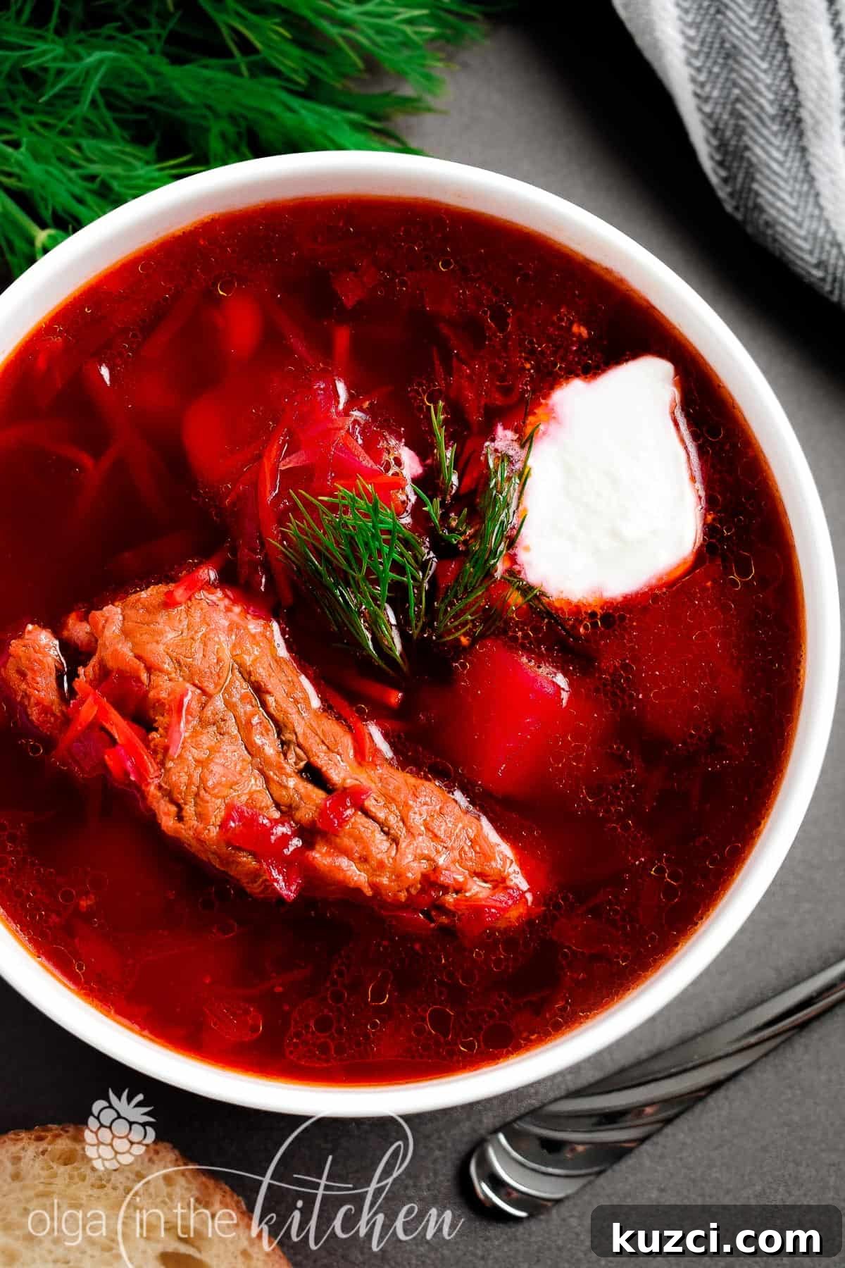 Classic Red Borscht Recipe with Ribs 4 Classic Red Borscht with Ribs (beet soup) - hearty and nourishing
