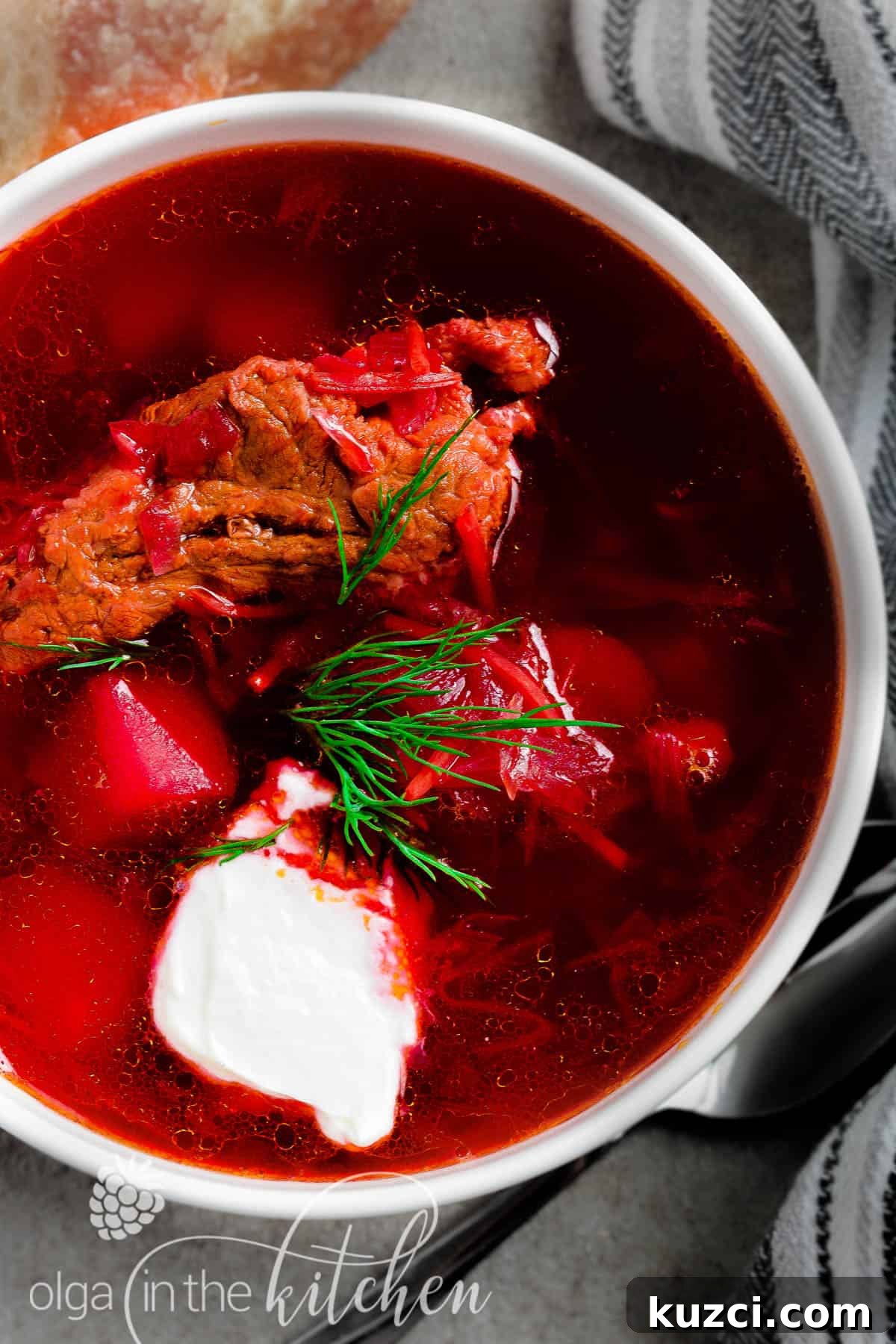 Classic Red Borscht Recipe with Ribs 8 Classic Red Borscht with Ribs (beet soup) - family comfort food