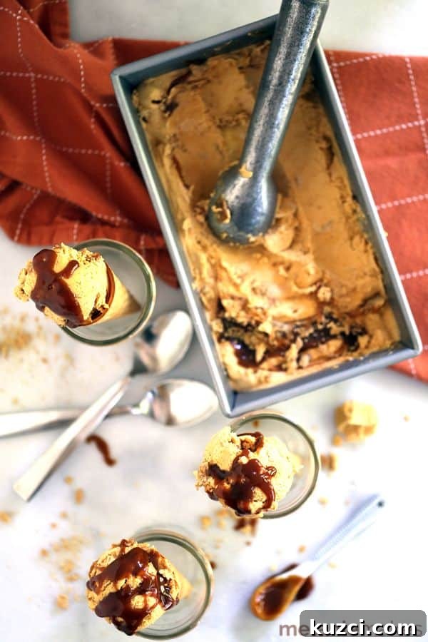 Pumpkin Cheesecake Ice Cream with Caramel Swirl 4 Caramel Pumpkin Cheesecake Ice Cream | Melanie Makes