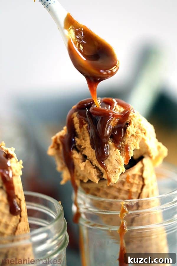 Pumpkin Cheesecake Ice Cream with Caramel Swirl 6 Caramel Pumpkin Cheesecake Ice Cream | Melanie Makes