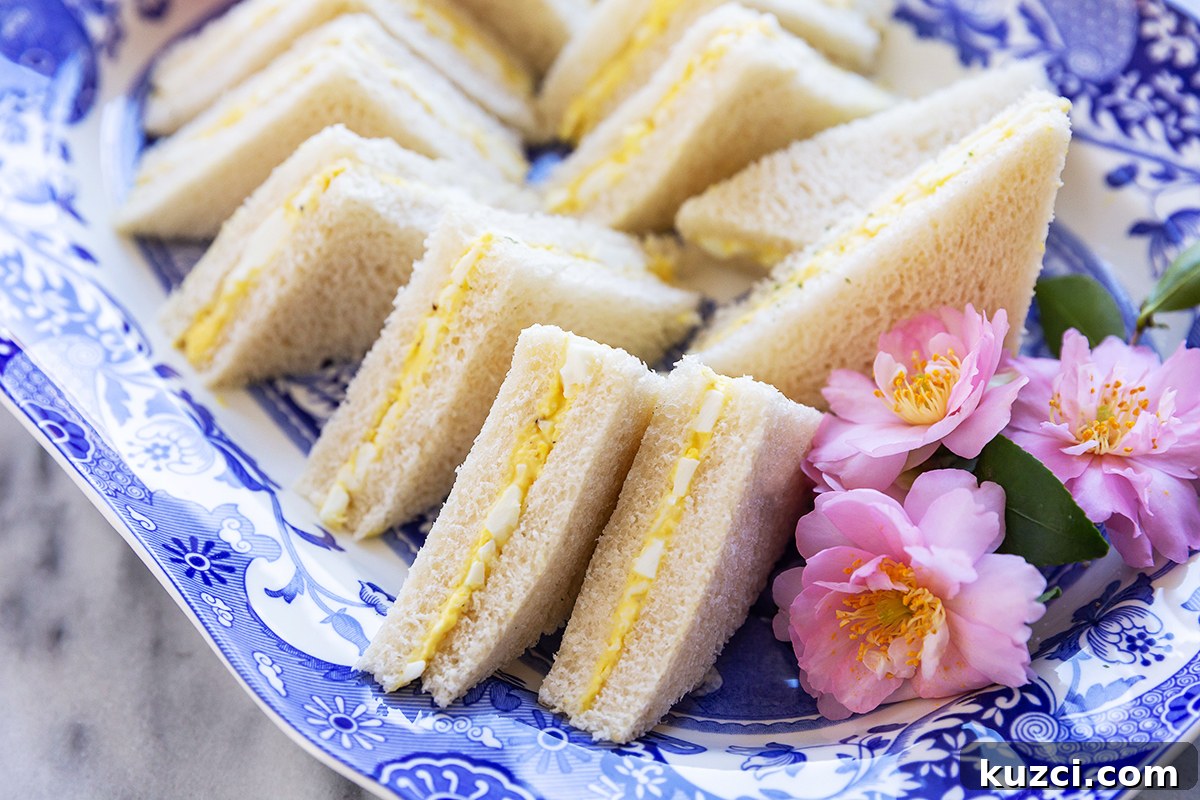 Creamy Egg Salad Tea Sandwiches Recipe 3 egg salad tea sandwiches