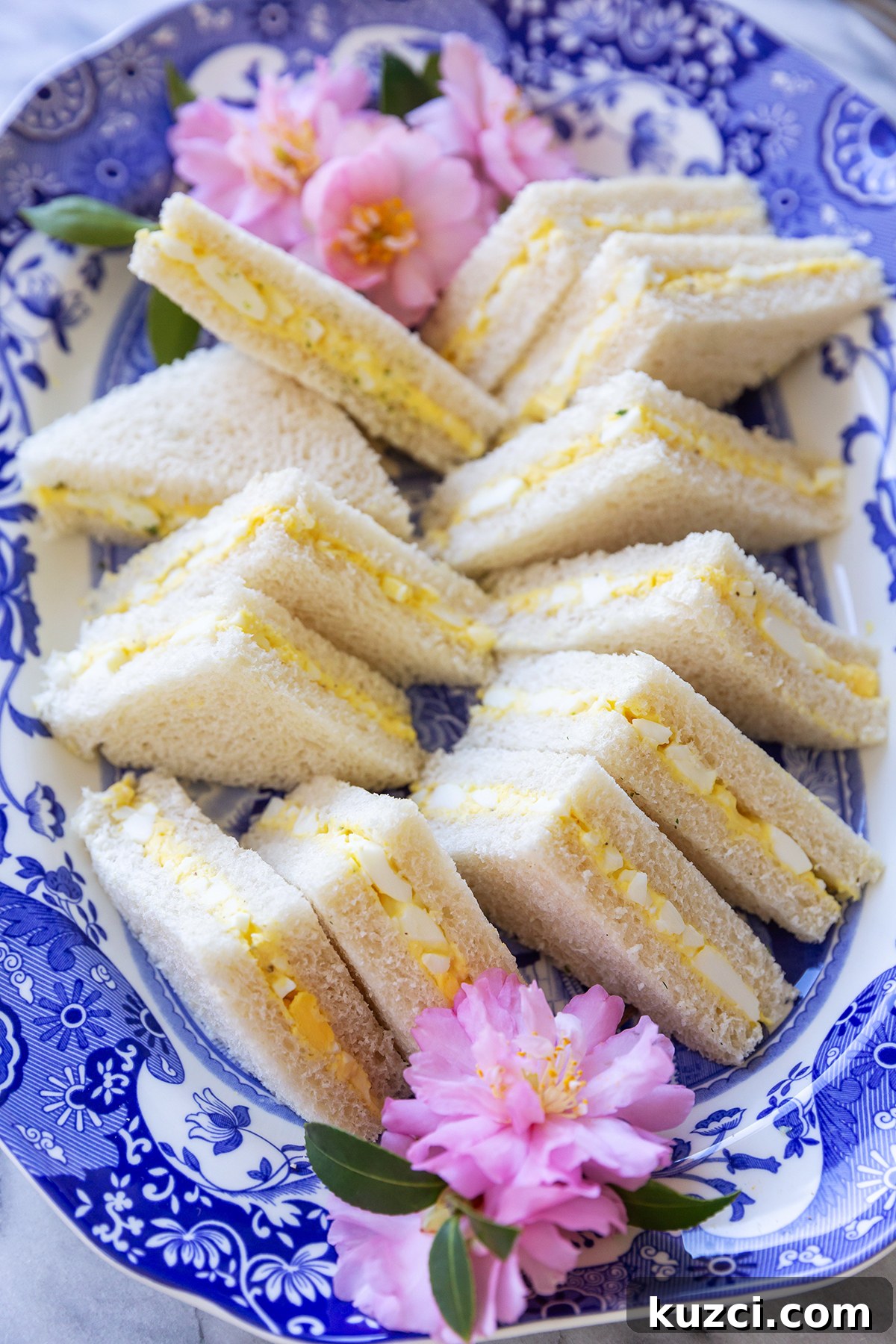 Creamy Egg Salad Tea Sandwiches Recipe 4 egg salad tea sandwiches
