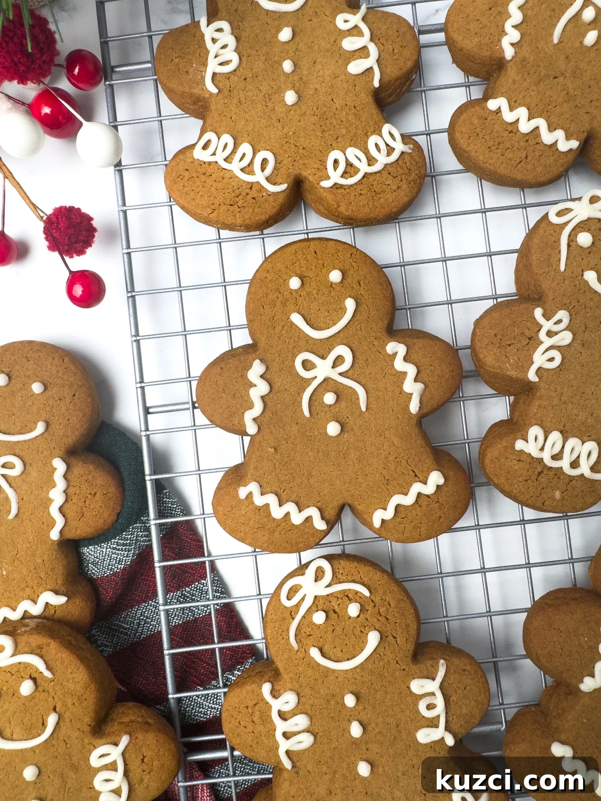 Soft and Chewy Gingerbread Cookie Recipe 2 Soft gingerbread cookies on a tray
