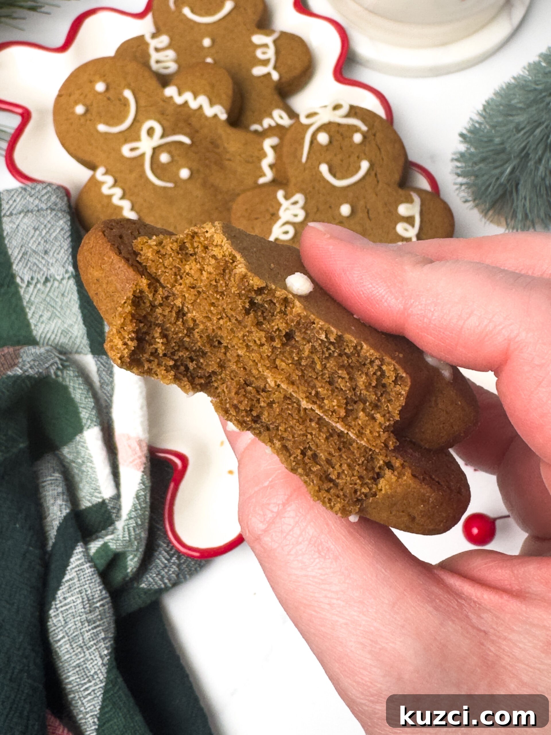 Soft and Chewy Gingerbread Cookie Recipe 7 Gingerbread cookies decorated with buttercream