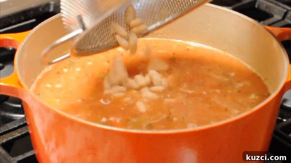 Classic Italian Pasta e Fagioli Soup Recipe 8 Adding Cannellini beans