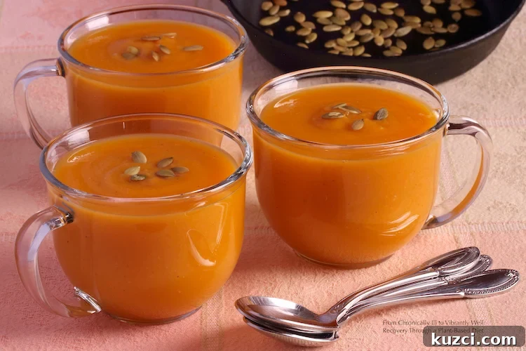 Soothing Turmeric and Ginger Anti-Inflammatory Soup Recipe 2 Three glass soup cups of Butternut Squash Soup