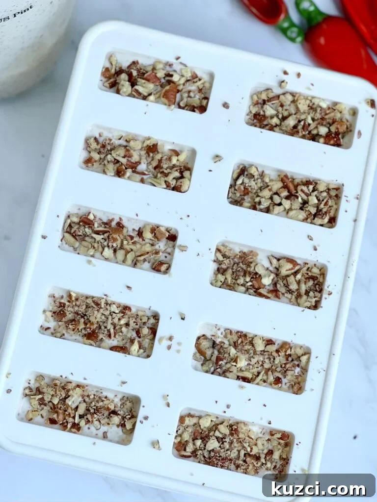 Pecan paletas with a creamy texture