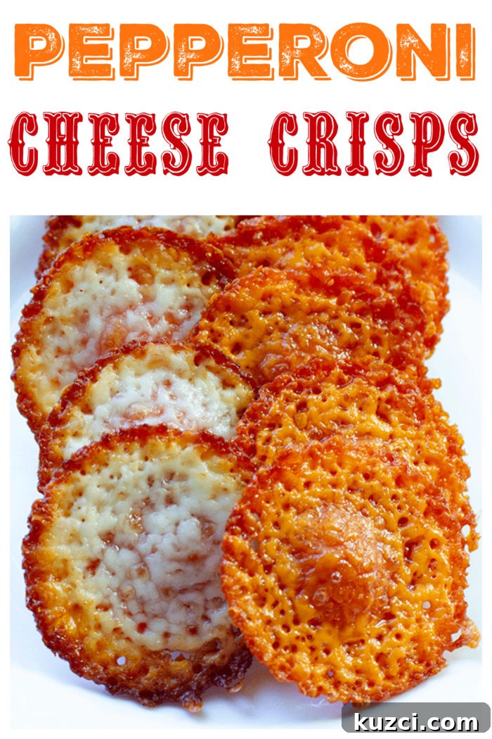 Pepperoni Cheese Crisps Recipe: Crispy Low-Carb Snack 5 Easy 2 ingredient Pepperoni Cheese Crisps