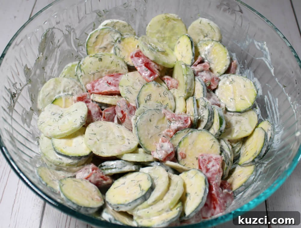 Creamy Cucumber Zucchini Ranch Salad6